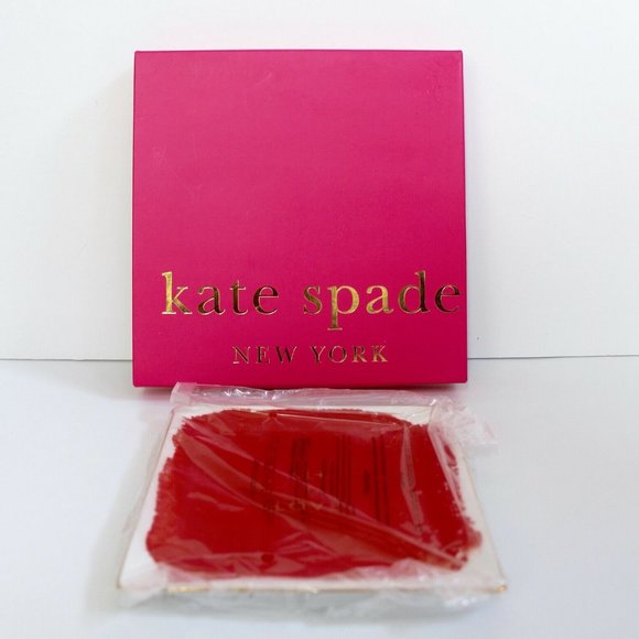 Kate Spade Posy Court Square Dish Tray in Red - Picture 4 of 4